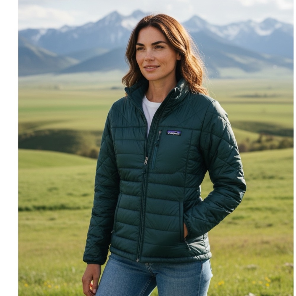Patagonia Radalie puffer jacket emerald green medium RARE - Picture 2 of 11